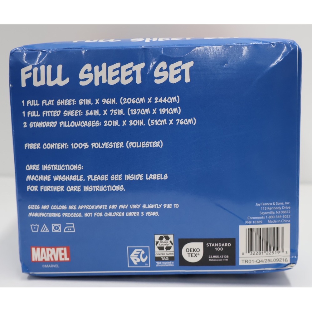 Marvel Spidey and His Amazing Friends Full Sheet Set 4pc Blue New Microfiber - Picture 6 of 6